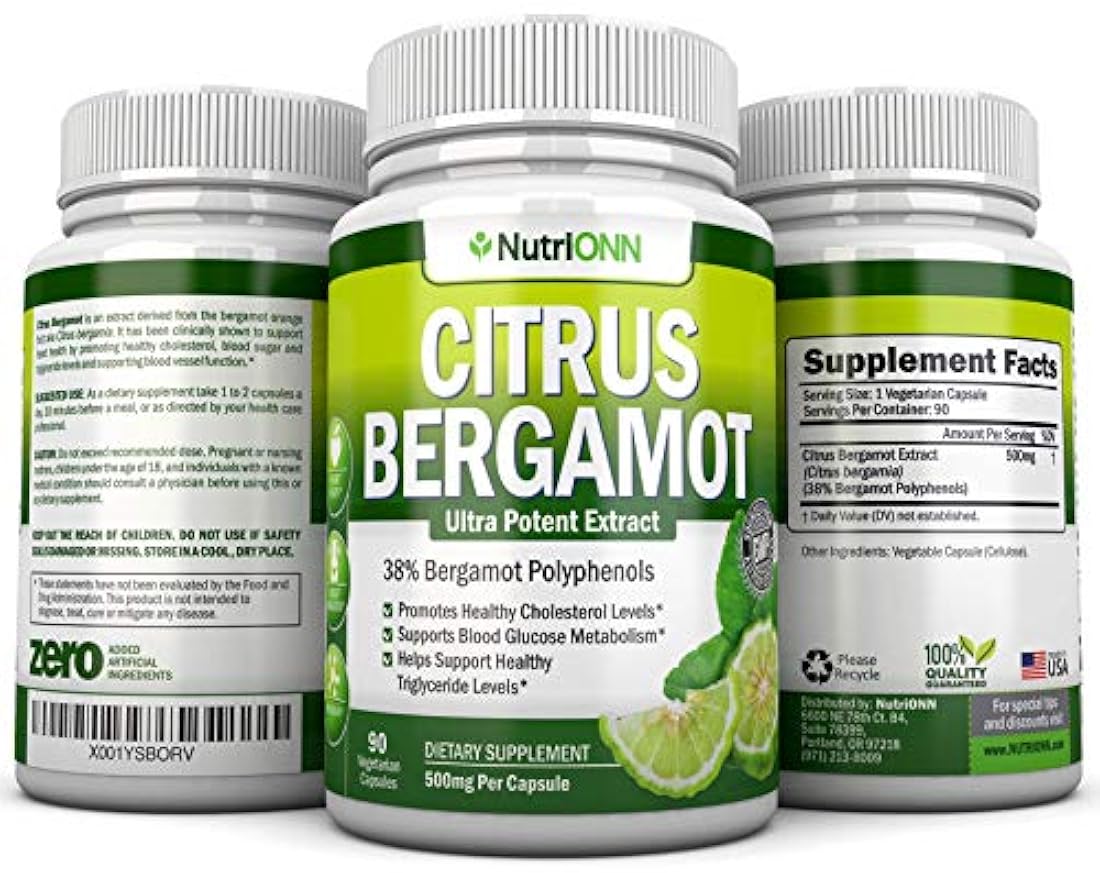 Bergamota de cítricos - 500 mg - 90 cápsulas vegetarianas