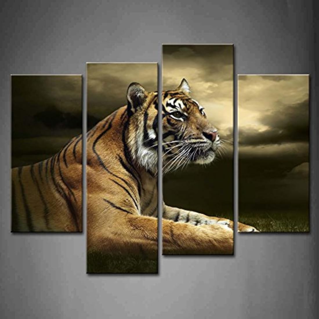 First Wall Art Pintura en 4 paneles, fresca, de colores
