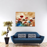Lona impresa de amapolas florecientes,  Wieco Art