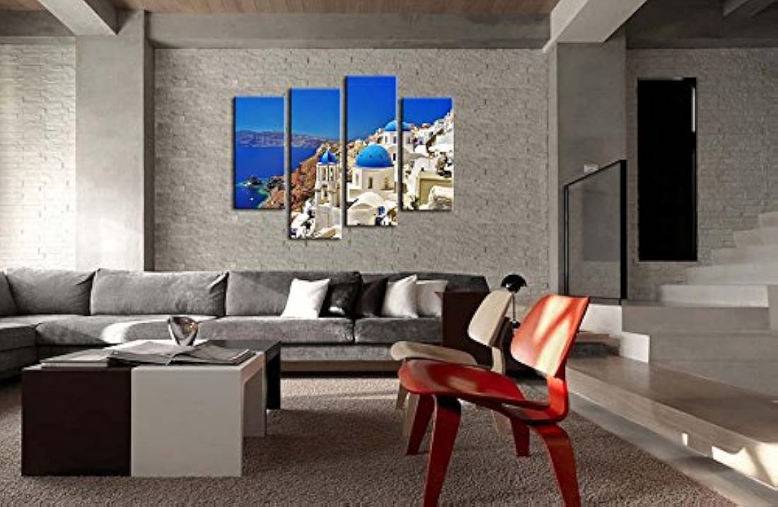 Cuadro en lienzo para Decoración del hogar isla de Santorini