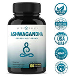 Ashwagandha orgánico 1200 mg 120 cápsulas veganas con biop