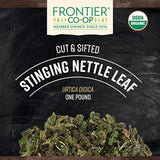Hojas de ortiga cortadas y tamizadas Frontier Organic 1 lb