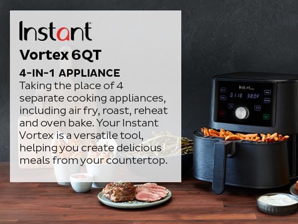 Freidora de Aire Instant Vortex 6QT XL, 4 en 1, Instant Pot