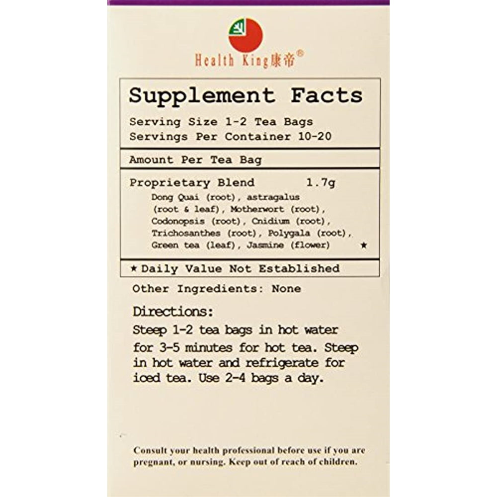 Suplementos Té del Rey Dong Quai Señora de salud
