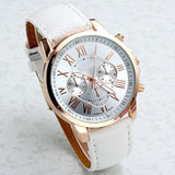 Top Plaza Fashion-Reloj analógico para mujer,correa de piel