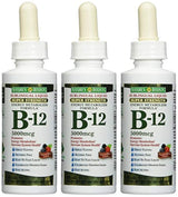 Nature's Bounty B-12 5000 mcg Sublingual Liquid Energy Health 2 oz (Paquete de 3)
