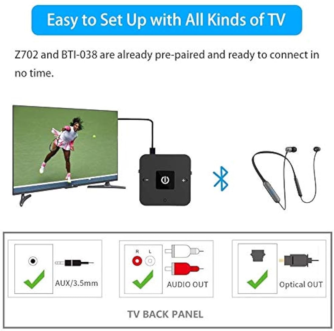 Transmisor de auriculares Bluetooth para mirar televisión