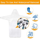 Roctee 12 ponchos desechables para lluvia, impermeables para adultos, chubasqueros de emergencia con capucha con cordón y muñecas elásticas para camping, senderismo, pesca, actividades al aire libre