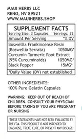 Cápsulas de incienso incienso, 500 mg - Maui Herbs