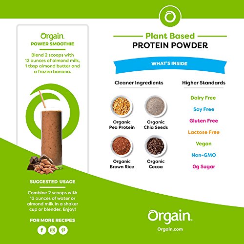 proteína a base de plantas orgánicas sabor a vainilla