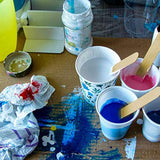 caja de 50 paletas para revolver pintura