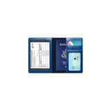 Porta Documentos y Tarjeta de pasaporte mejoradas azul