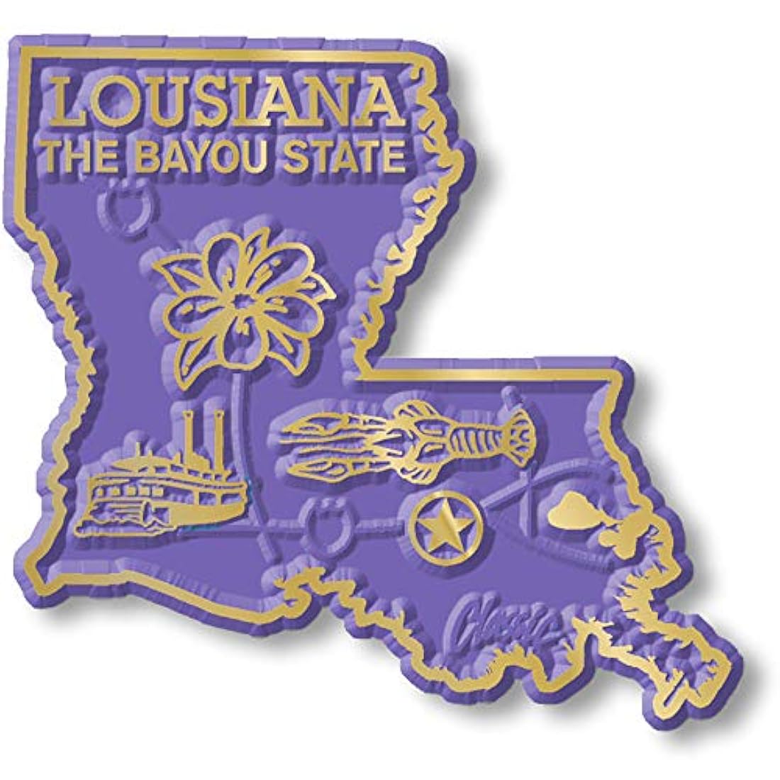 imanes del estado de Louisiana, diseños únicos
