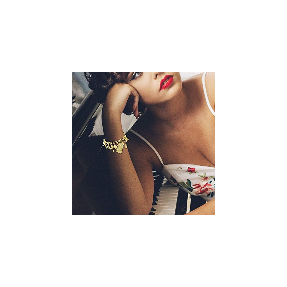 Pulseras y tobilleras con diseño de cruz y luna