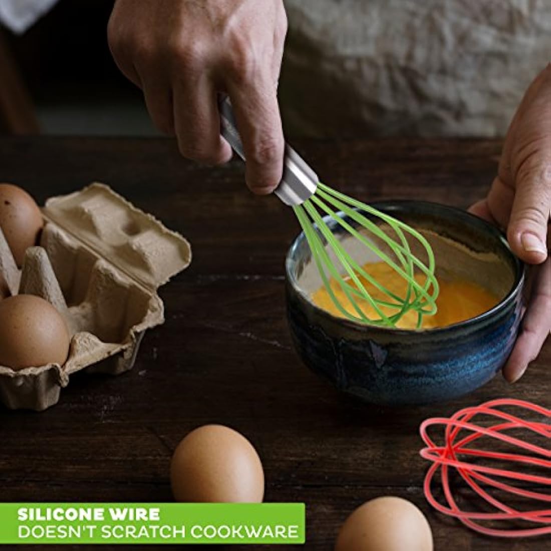 juego de 3 batidoras de silicona, instrumentos de cocina