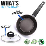 olla con tapa de 1.7 cuartos negra NUTRICHEF PRTNCCW12SP