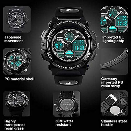 Kid Watch 50M Sport Sport LED Alarm Stopwatch Digital