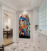Yatsen Bridge Wolf - Pintura india americana 3 piezas
