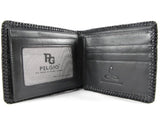 pelgio Python genuino Piel de serpiente Bifold cartera