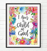 impresión soy un hijo de Dios sin marco