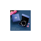 Pulseras de plata fina con colgante de corazón justable