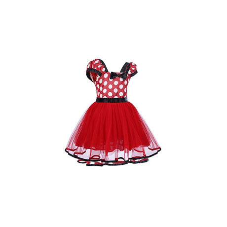 Disfraces de princesa con lunares rojo talla 2 años