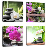 Lienzo artístico Zen Prints Spa decoración de pared 4 paneles