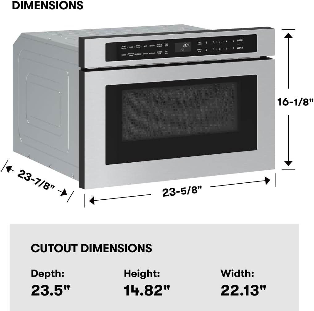Microondas de Cajón 24 Zephyr 1.2 cu ft - Integrado bajo encimera