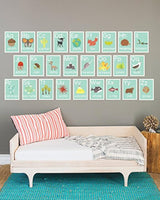 Tarjetas de pared de alfabeto inglés 5 x 7 con tema