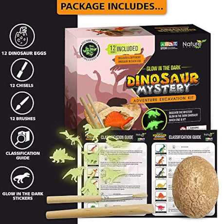 Nature Gear Dino - Juego de 12 huevos para buceo