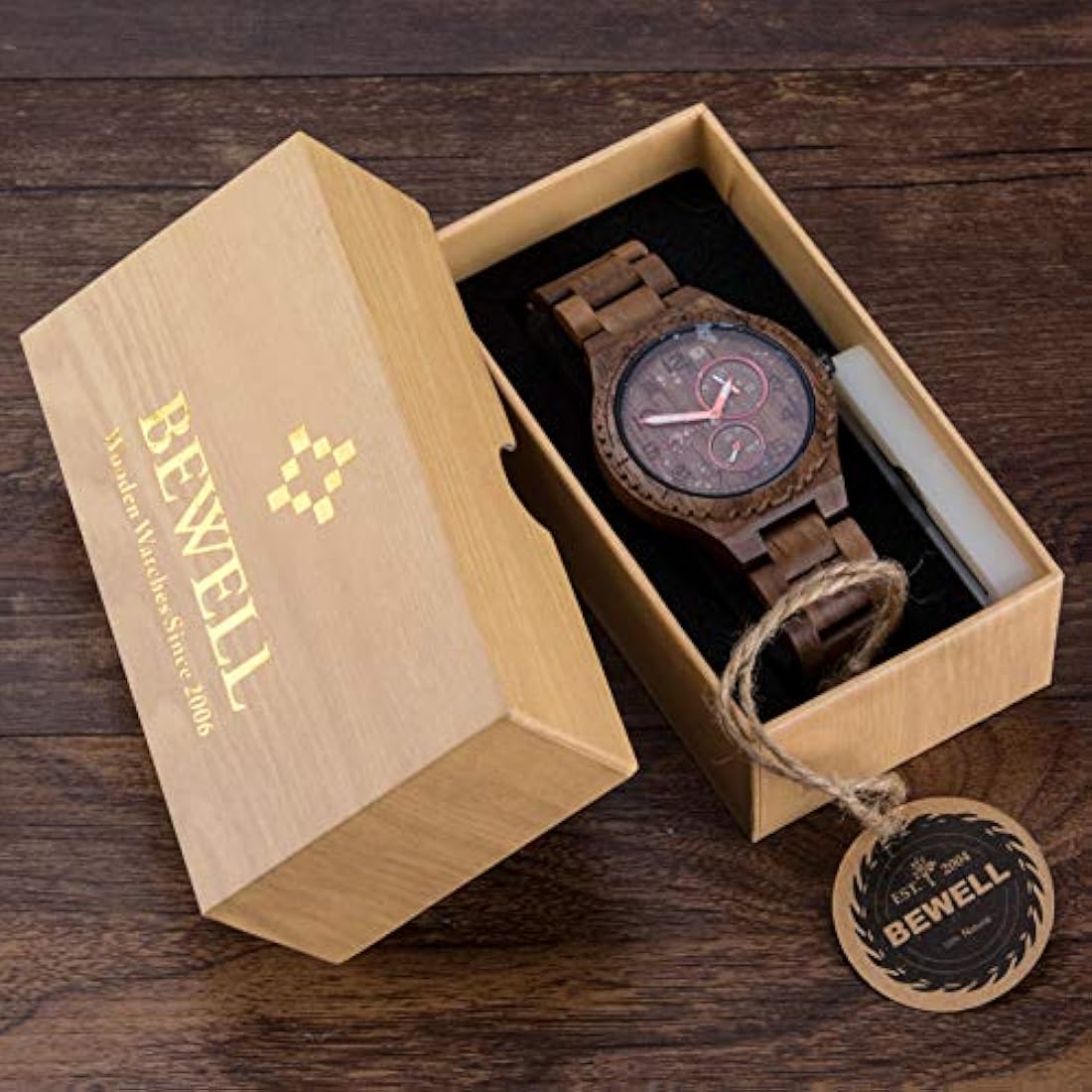 Reloj de madera para hombre