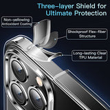 CASEKOO Funda transparente diseñada para iPhone 13 Pro, [no amarillea] [Protección militar contra caídas] Funda protectora a prueba de golpes de 6.1 pulgadas 2021 (transparente)