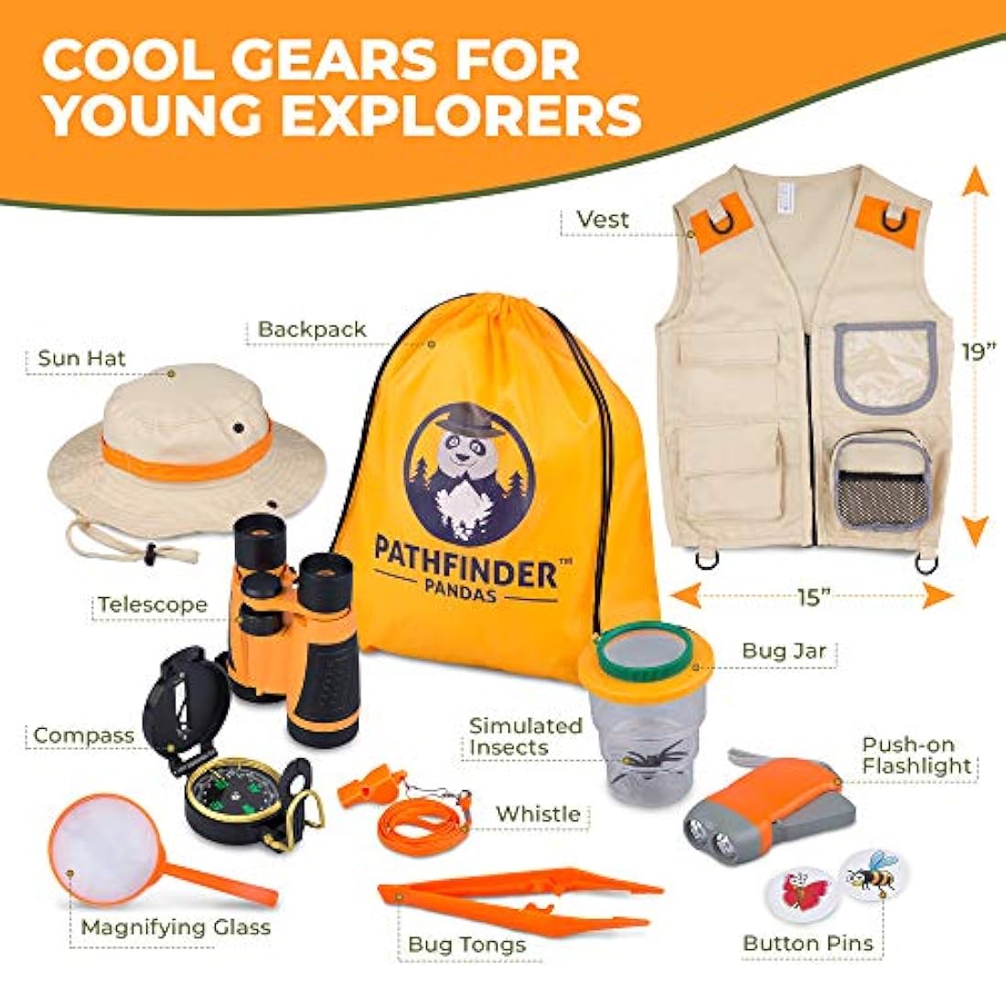 Kit de explorador para niños de 3 a 12 años