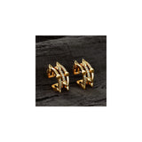 Aretes para mujer color dorado sin perforación