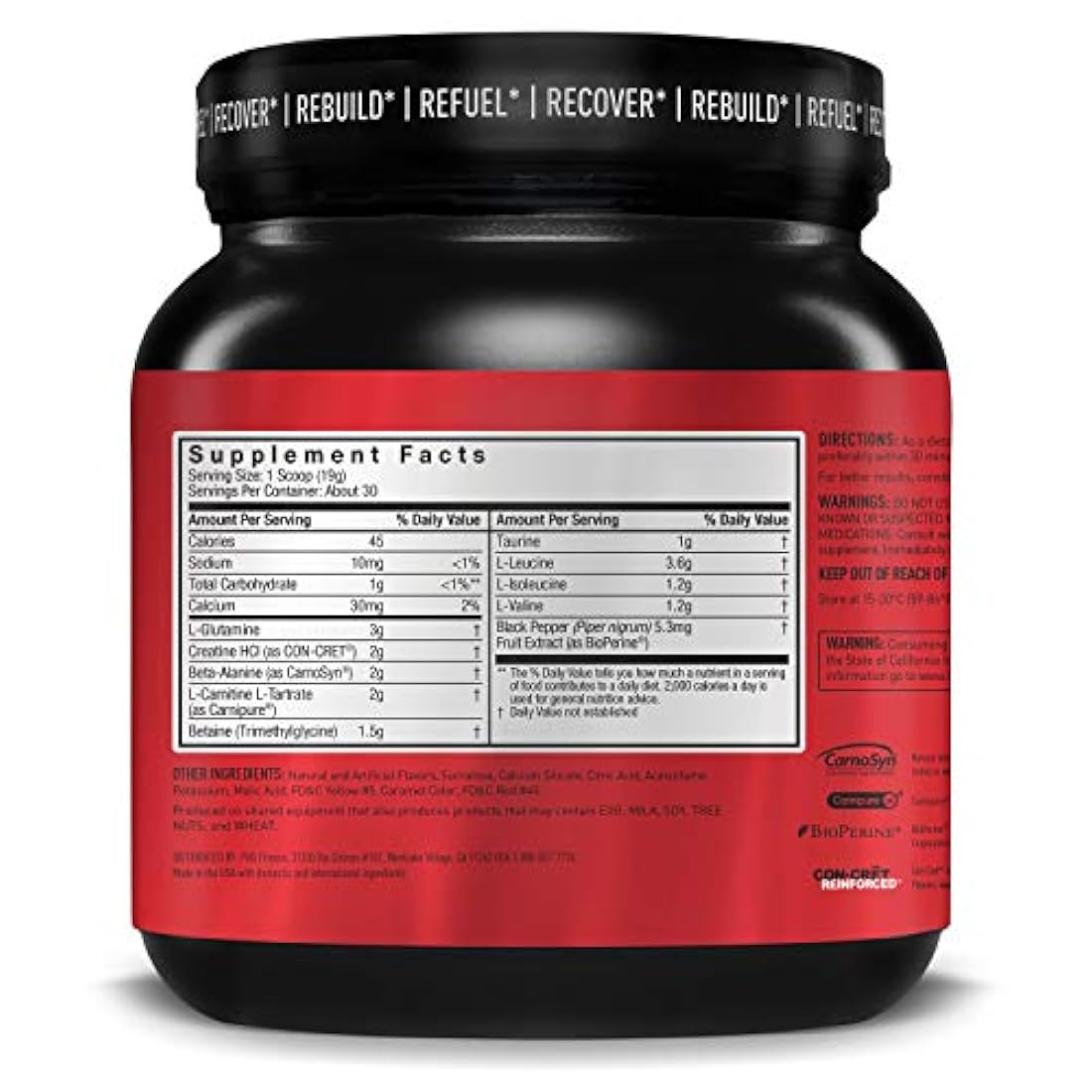 Suplemento post-entrenamiento 30 porciones 21oz
