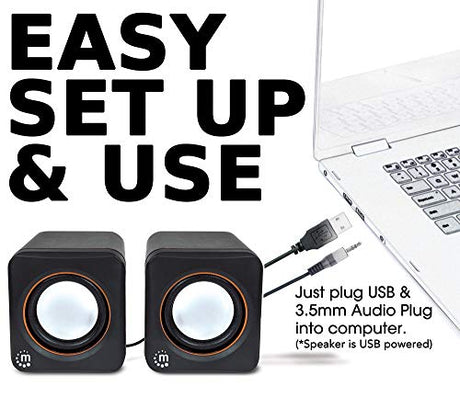 Sistema de altavoces estéreo alimentado por USB Manhattan