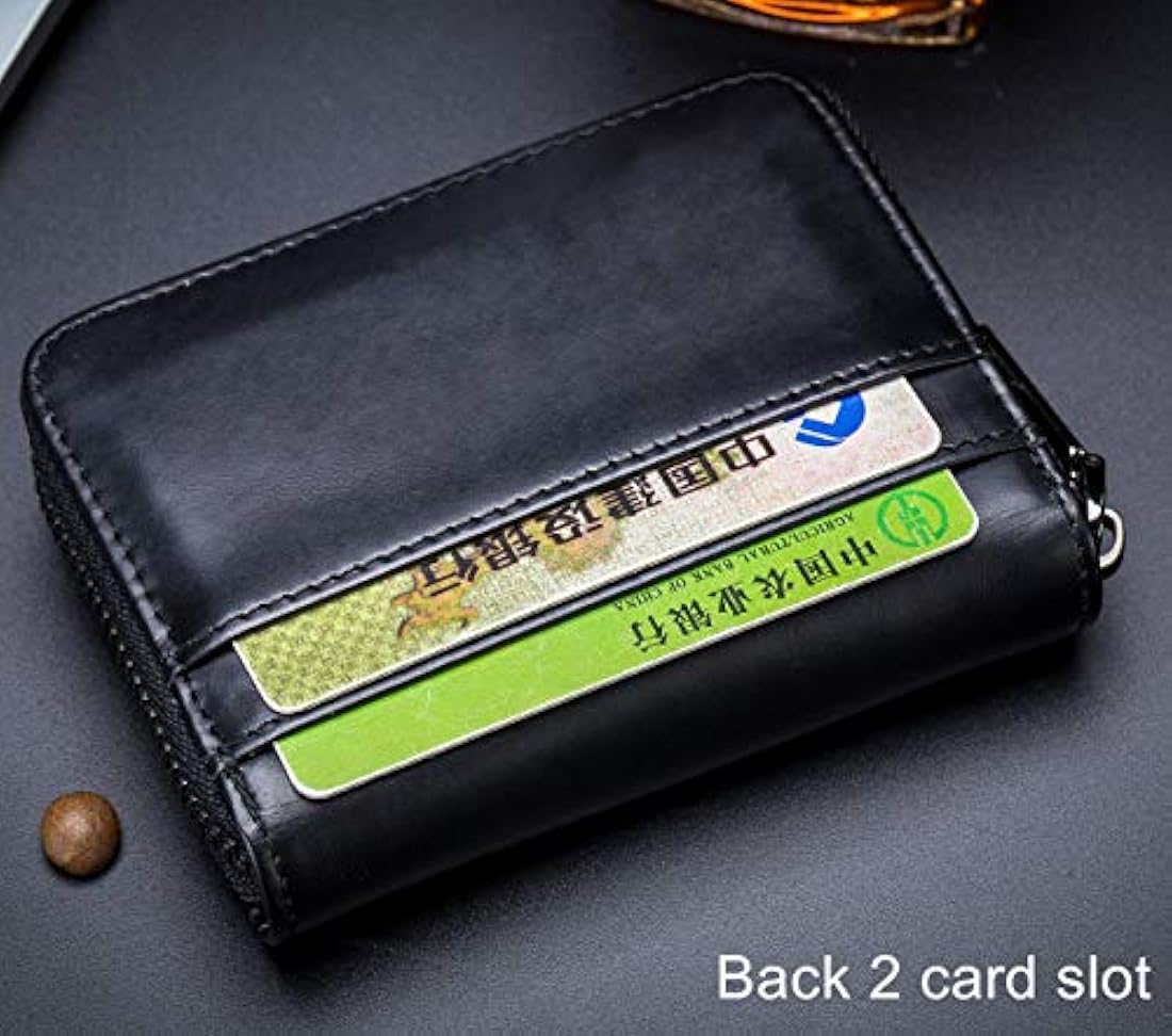 Funda de piel auténtica para con cremallera para hombre