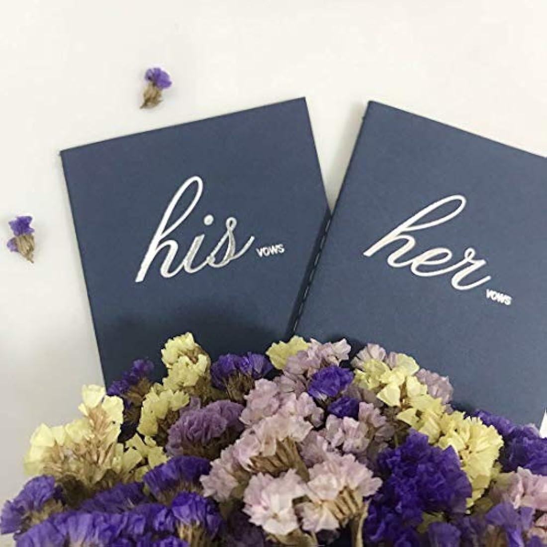 Juego de 2 libros de votos para bodas con texto en inglés