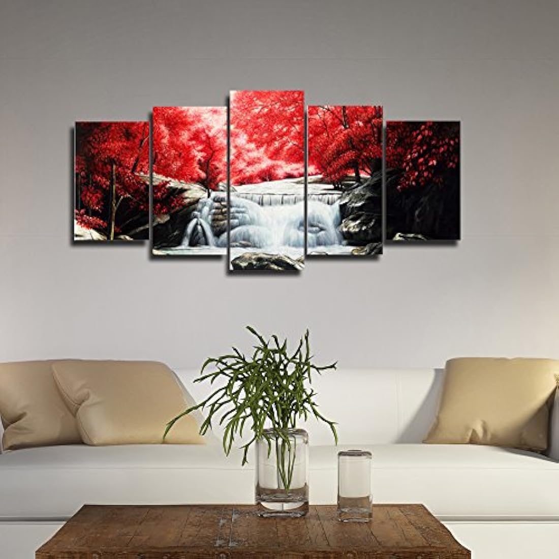 wieco Arte – Rojo Forest pieza moderna estirada
