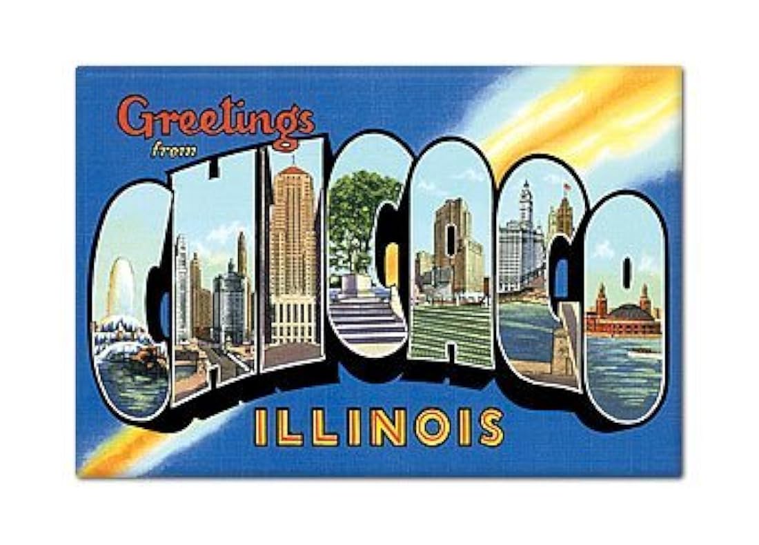 Saludos desde Chicago Illinois nevera Imán