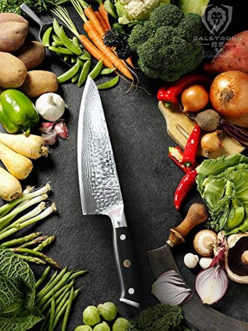 DALSTRONG  cuchillo chef con acabado martillado con funda