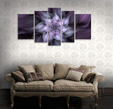 Cuadro de flores artefactos al óleo sobre lienzo estirado