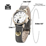 Reloj de pulsera de cuarzo correa de piel suave para niñas