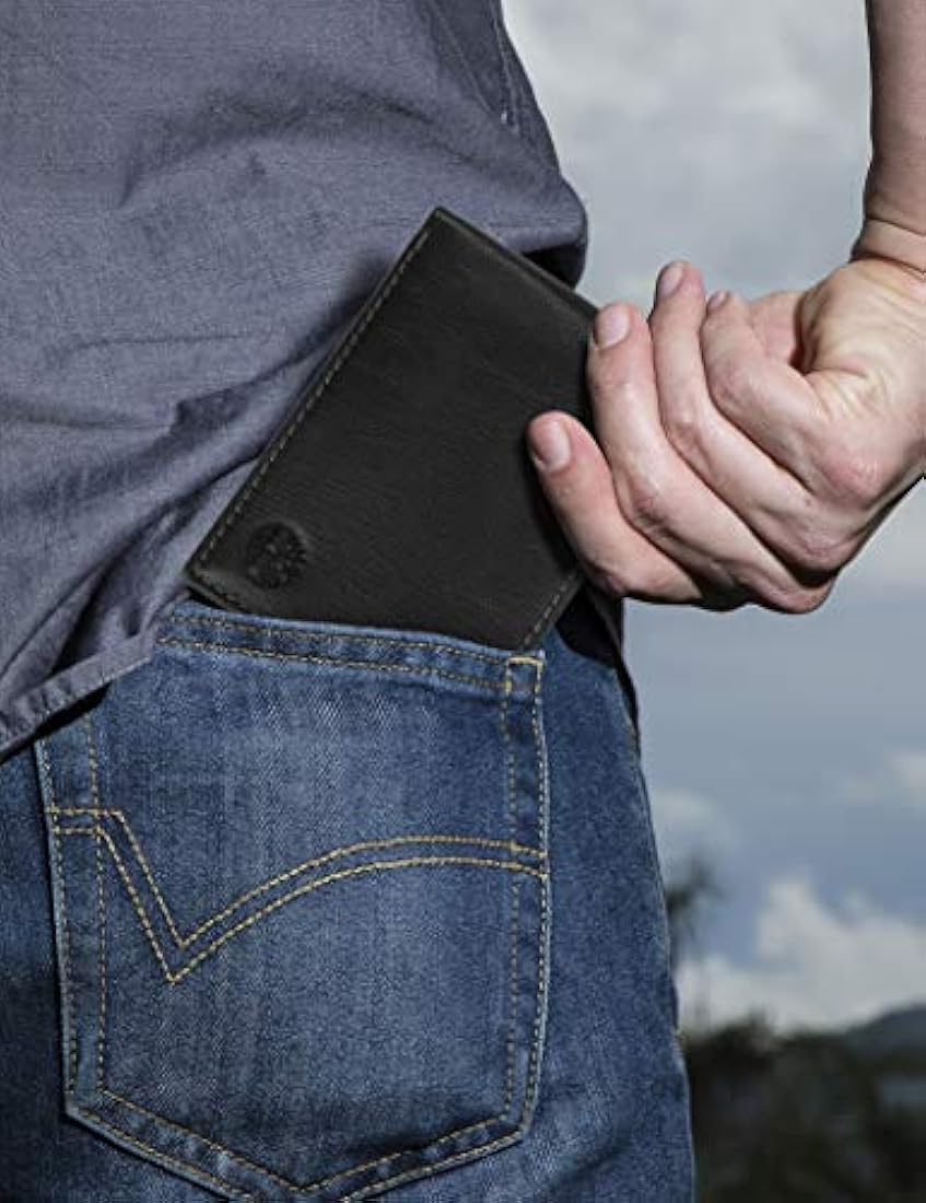 Cartera de seguridad de cuero Timberland para hombre