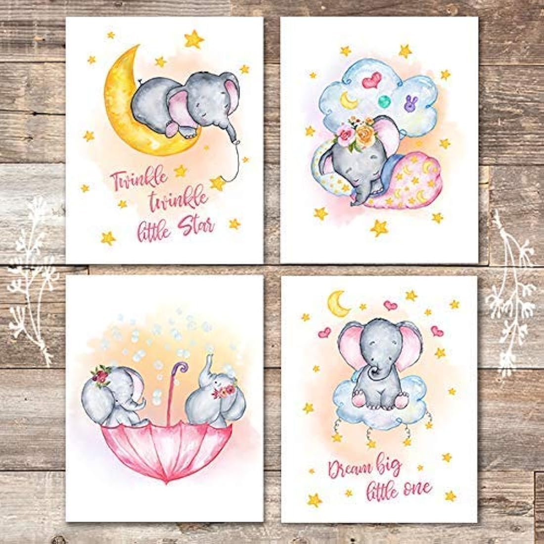 Impresiones para pared (Set de 4) Sin marco, 8x10s