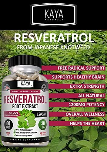 Suplemento Cápsulas de resveratrol  antienvejecimiento 60 u