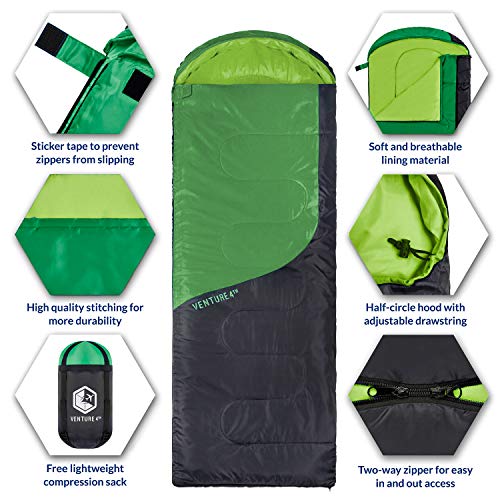 VENTURE 4TH - Saco de dormir para mochilero, para adultos