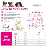 CALHNNA Zapatos para perros con pavimento caliente para cachorros, protectores de patas con suela antideslizante y correa reflectante, 4 unidades