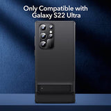 ESR Funda de metal con función atril compatible con Samsung Galaxy S22 Ultra (6.8 pulgadas) (2022), soporte patentado versátil, cubierta trasera delgada y flexible, color negro