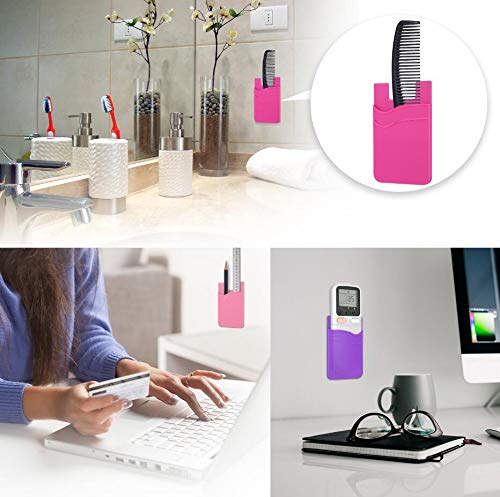 Tarjetero para la parte posterior del teléfono, adhesivo de identificación, funda de silicona, bolsillo para todos los teléfonos inteligentes